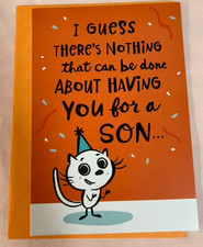 Happy Birthday Greeting Card w/ Envelope Son Funny
