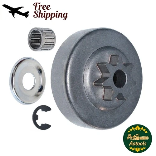 For Stihl 029 039 MS290 MS310 MS391 3/8" 7T Clutch Drum Sprocket Bearing Set US