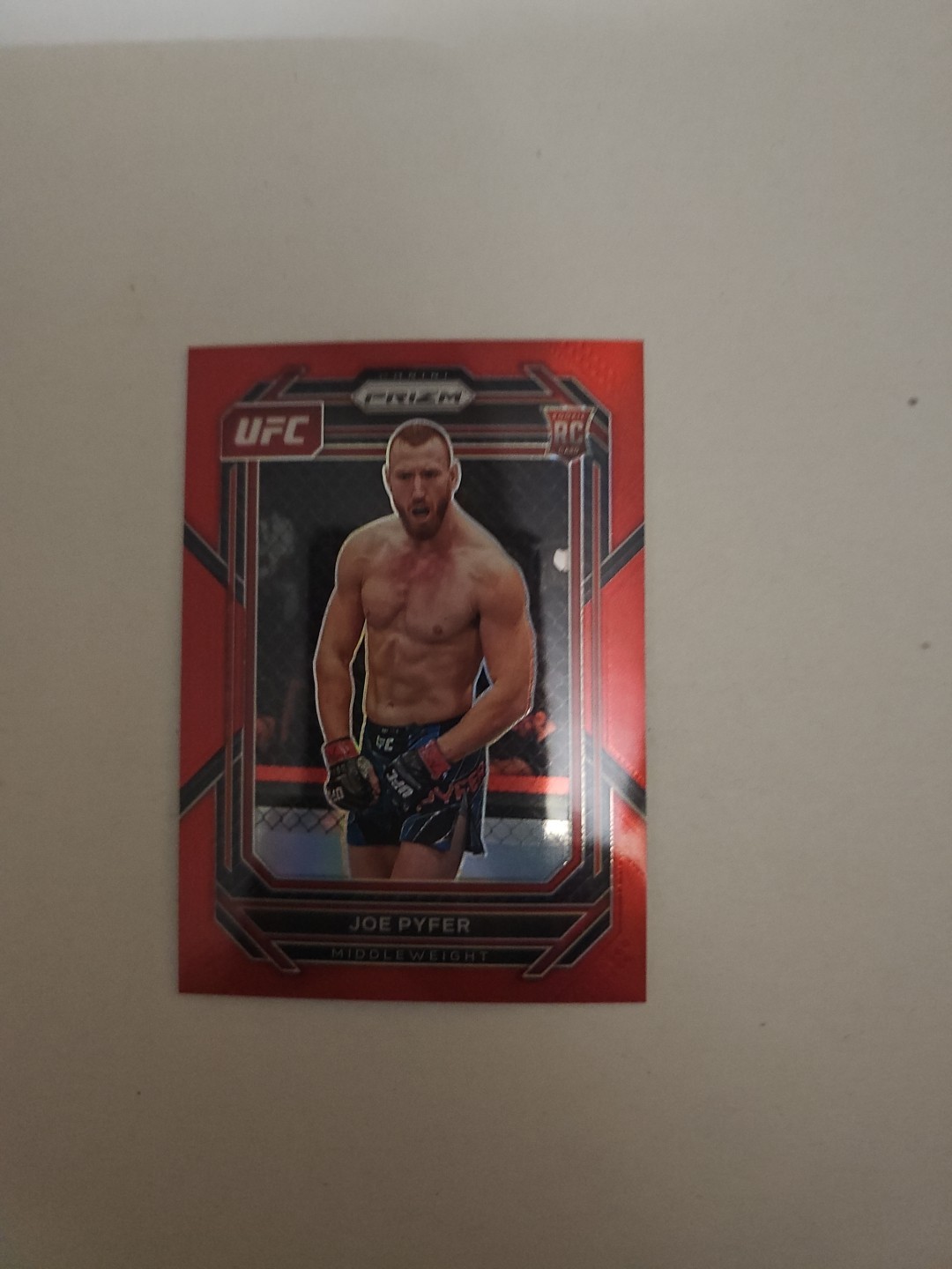 2023 Panini Prizm UFC - Joe Pyfer #159 Red Prizm /199 (RC)