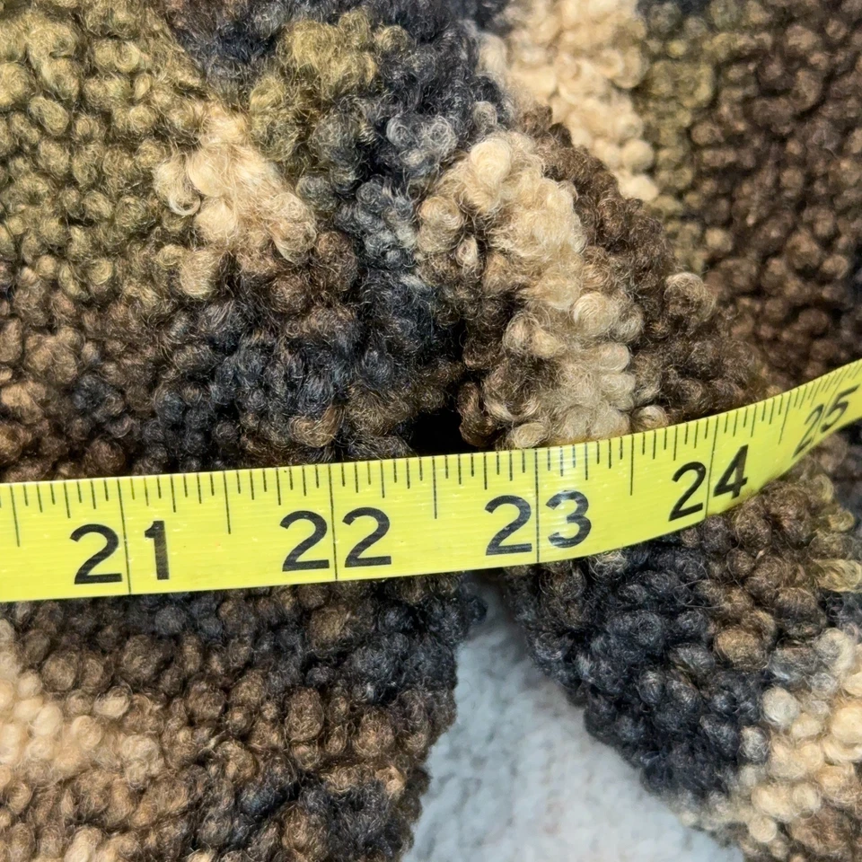 Jaqueta de lã Sherpa masculina à prova de intempéries grande verde marrom camuflada forrada xale colarinho - Imagem 3 de 4