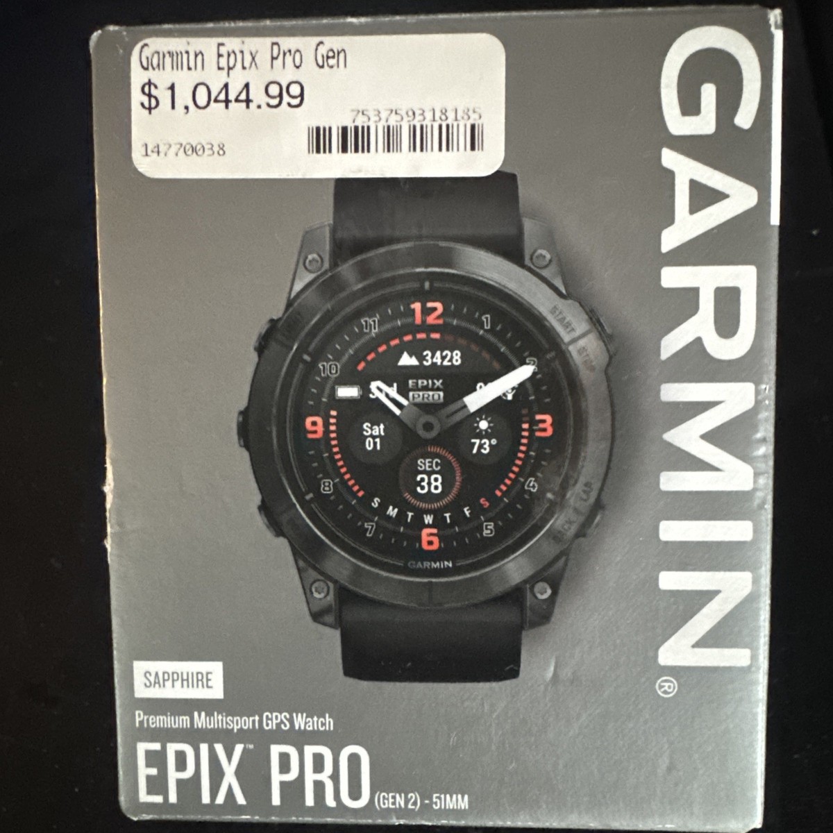 【未使用】　Garmin epix Pro Gen2 51mm Amazon.com: Garmin epix Pro (Gen 2), 51mm, High Performance