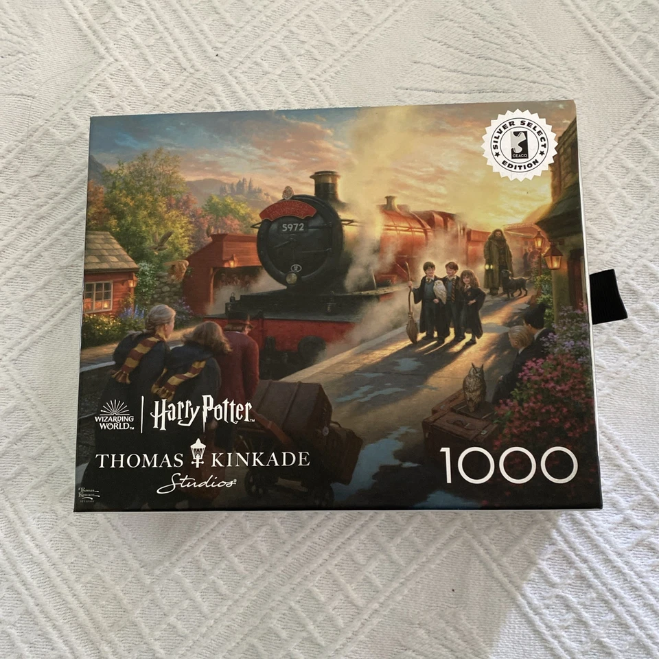 Lot 5 Puzzles Harry Potter Thomas Kinkade - Image 2 of 4