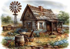 Farmhouse Landscape Diamond Art Kits for Adults, Crafts 5D Diamond Painting D...