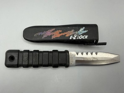 Wenoka Sea Style Vintage Dive Knife Blackie Collins 9412 E-Z Lock Sheath 420 SS
