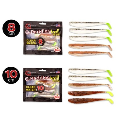 Quantum Gummifische Q-Paddler Power Packs Clear Water Mix Gummifisch Zander Pike