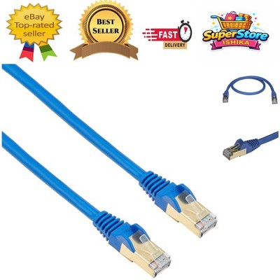 0,50m Hochleistungs geschirmtes RJ45 Ethernet Kabel - 10Gbps mit Zugentlastung
