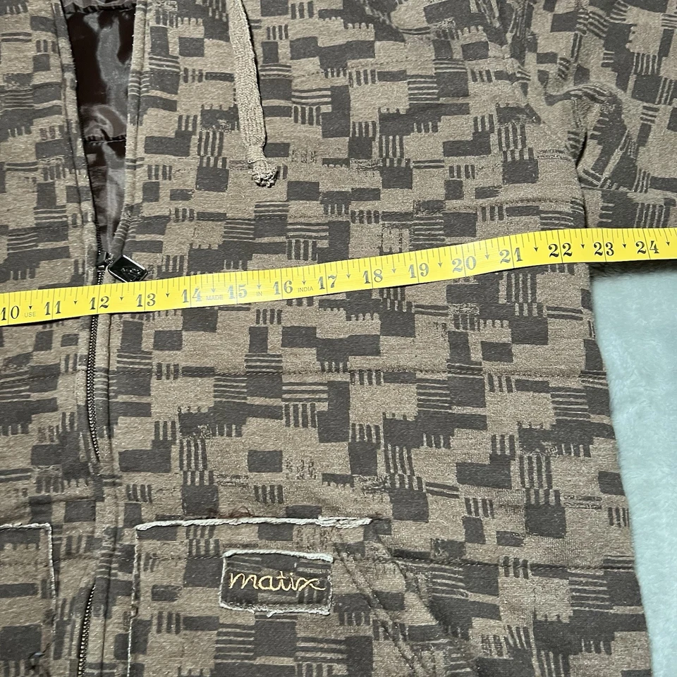 Matix Hoodie Men Size Large Sweatshirt Skatewear Zip Up Lined Skater Y2K AOP - Image 3 of 4