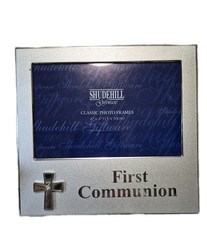 Image of Shudehill Giftware "First Communion" Silver Finish photo frame 6X4 Inch 15x10cm
