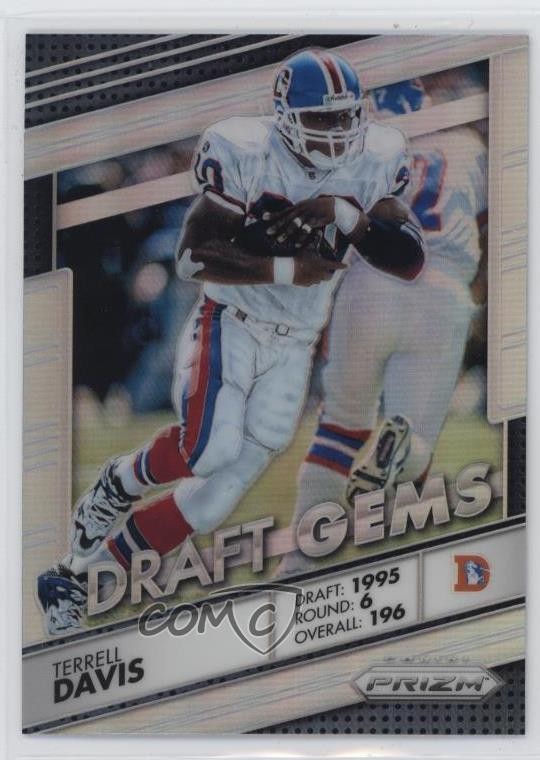 2016 Panini Prizm Draft Gems Silver Prizm Terrell Davis #20 HOF 10c7