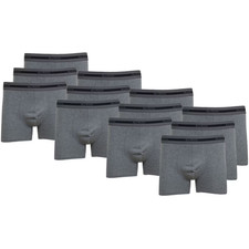 Blu Rock Mens' Cotton Flex Stretch 3 Boxer Briefs - charcoal size:L