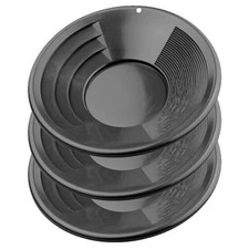 Sluice Monkey Set of 3 14" Black Gold Pans