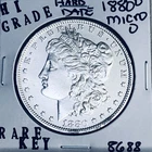 1880 O MICRO O MORGAN SILVER DOLLAR HI GRADE U.S. MINT RARE KEY COIN 8688