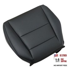 Driver Side Bottom Perforated Leather Replacement Seat Cover Compatible Black