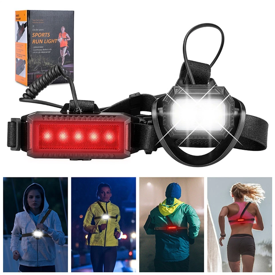 Rechargeable Chest Running Light for Runners LED Lamp Jogging Run Torch - Image 3 of 4