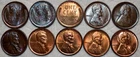10x BU Lincoln Cents, 3x 1909 VDB, 1910, 1917, 1918, 1934, 1935, 1937, & 1939