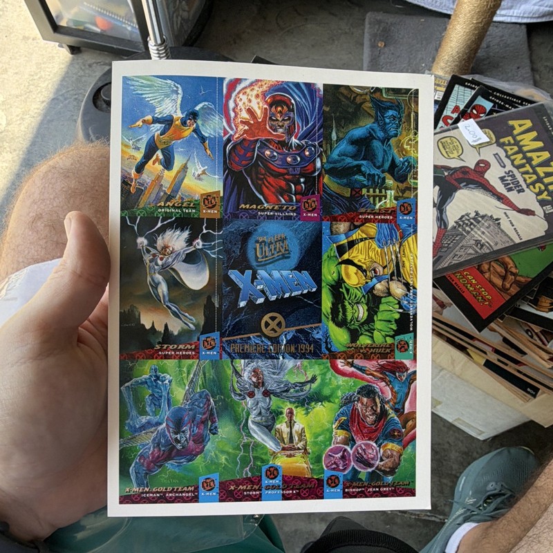 Fleer 1994 Fleer Ultra X-Men Marvel Promo Uncut Trading Card Sheet 150