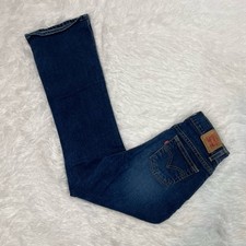 Levis 517 Stretch Flare Jeans Girls Size 16 28x30 Dark Blue Denim Y2K Juniors