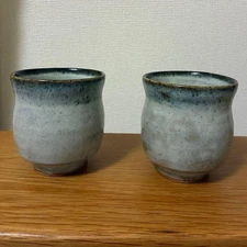 Sakazu ware Akira Amoto Teacup Set of 2 2 x 7cm Vintage Japan Unused