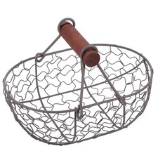 Metal Wire Egg Basket Fruit Bread Chicken Storage Farmhouse Kitchen Organizer 13.55 per metre