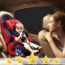 Tendine Parasole Auto Bambini Confezione da 2 Nere Oscuramento Vetri Protezione - Miniatura 2