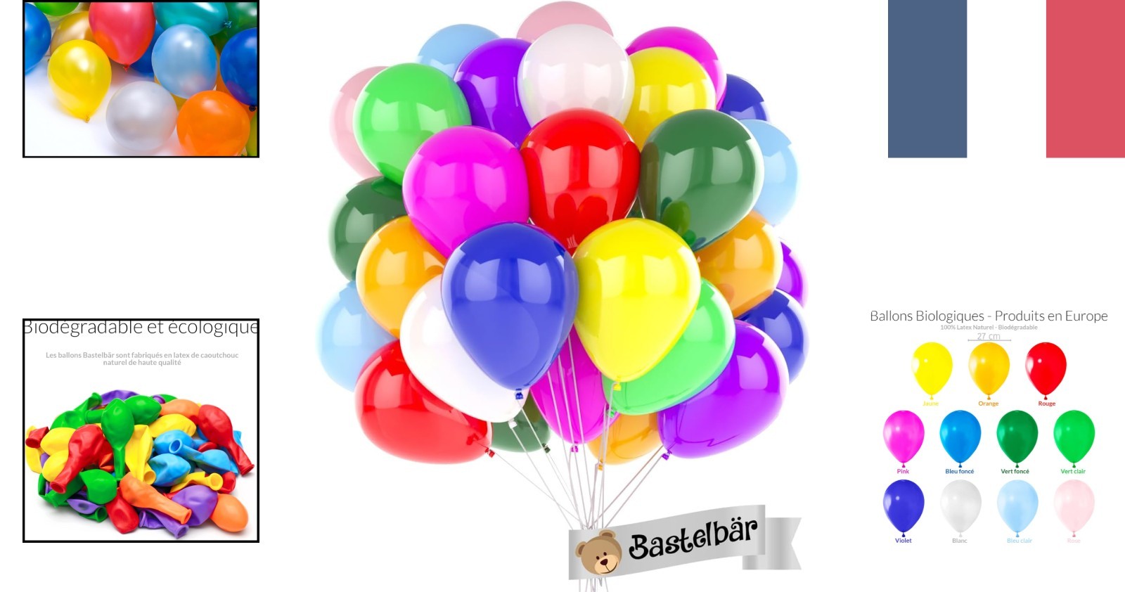 Ballons anniversaire résistants anti éclatement en lot de 100 pour fêtes