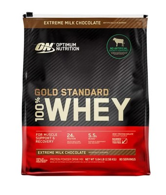 Optimum Nutrition Gold Standard 100% Whey Protein, rBST Free, 80 Servings