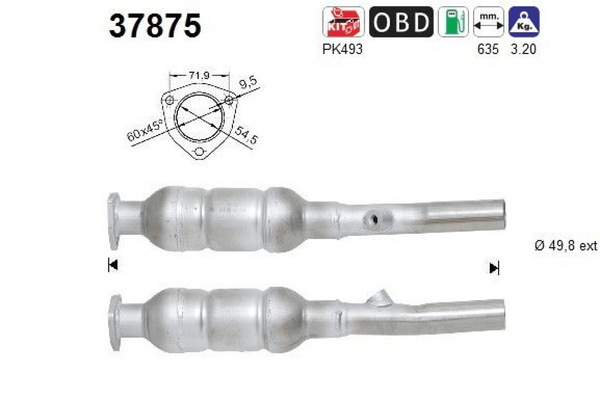 Katalysator Hinten FüR Seat Skoda VW Leon Toledo II Octavia I Combi-image