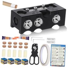 11-in-1 Billiards Pool Cue Tip Shaper, Aluminum Alloy Pool Stick Tips