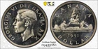 Canada, 1951 George VI Dollar. PCGS MS 63. 416,395 Mintage.