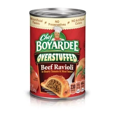 Chef Boyardee Overstuffed Beef Ravioli 15Oz Pack Of 12 Easy Open Cans