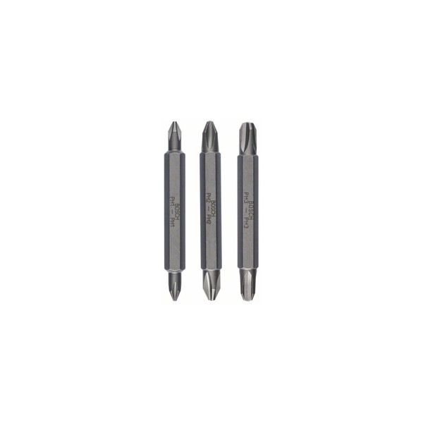 Bosch Doppelklingenbit-Set 3-Teilig PH1 PH1 PH2 PH2 PH3 PH3 60 Mm-image
