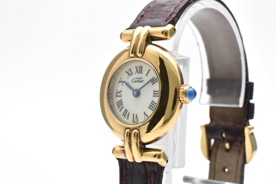Vintage [Near MINT] Must de Cartier Paris Vermeil 590002 Gold Women's 23mm Watch - Image 4 of 4