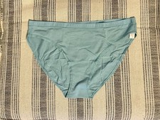 NWT VICTORIAS SECRET Stretch Cotton Bikini Panty Blue L