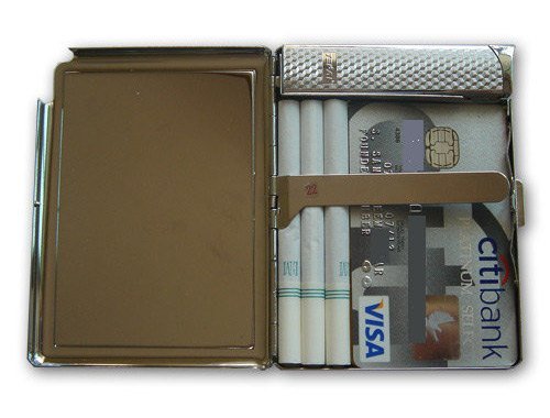 Classic New Millennium Art Cigarette Case w/lighter ID Holder Wallet