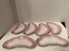 6 Anil lustre bone china Pickle/Relish Curved 7” plates 1870-1890s — photo 1