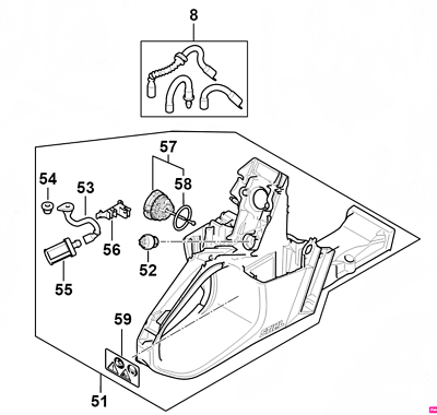 #ad STIHL OEM Tank Housing Assembly 11473500801 11473500802 for MS500i MS500i W $158.00