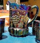 Vintage Northwood Grape Amethyst Carnival Water Set