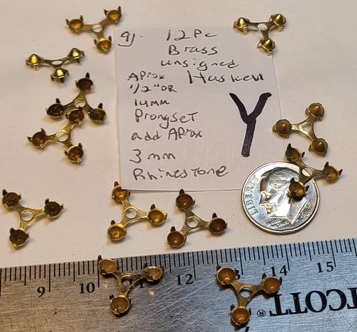 VTG Round Prong Set Rhinestone Jewelry settings Craft Design Miriam Haskell 310 - Picture 28 of 52