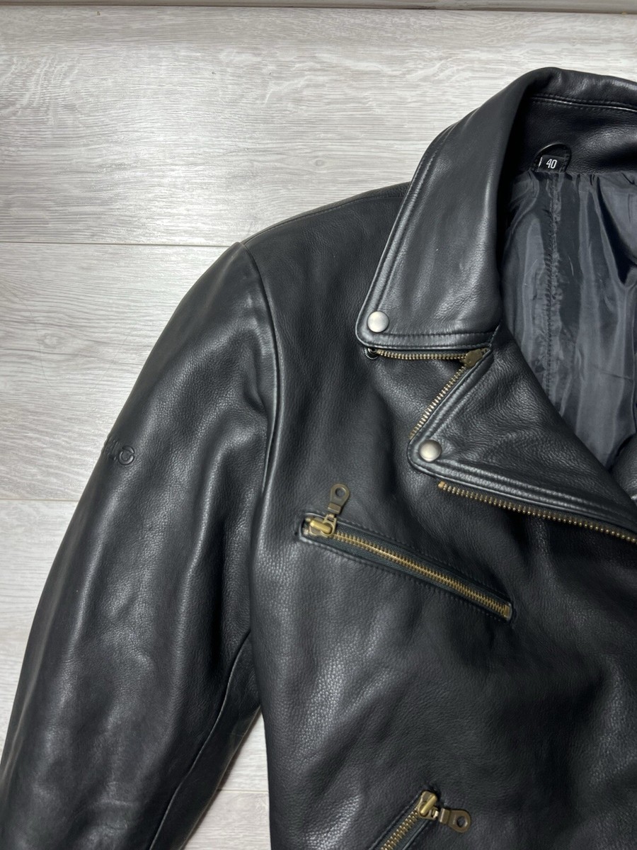 Vintage Belo Heavyweight Biker Leather Jacket Size M/L Rock Vintage Belo Heavyweight Biker Leather Jacket Size M/L Rock