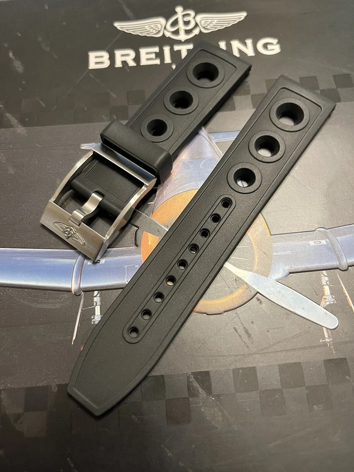 NUEVA CORREA DE GOMA NEGRA OEM WIDELING OCEAN RACER 22-20 227S CON HEBILLA Foto 4 de 4