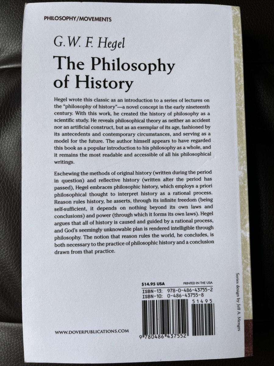 Dover Philosophical Classics Ser.: The Philosophy of History by