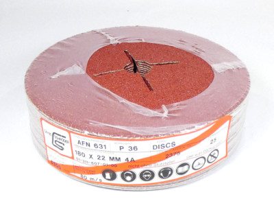 25 x CARBO SCHRÖDER AFN 631 Schleifscheibe | 180x22 MM 4A | Körnung P36 | NEU