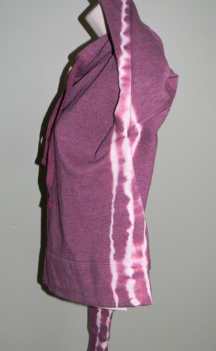 So Lounge Life Crop Hoodie Purple Tie Dye Sweatshirt Boxy Oversize Juniors Sz S - Picture 6 of 13