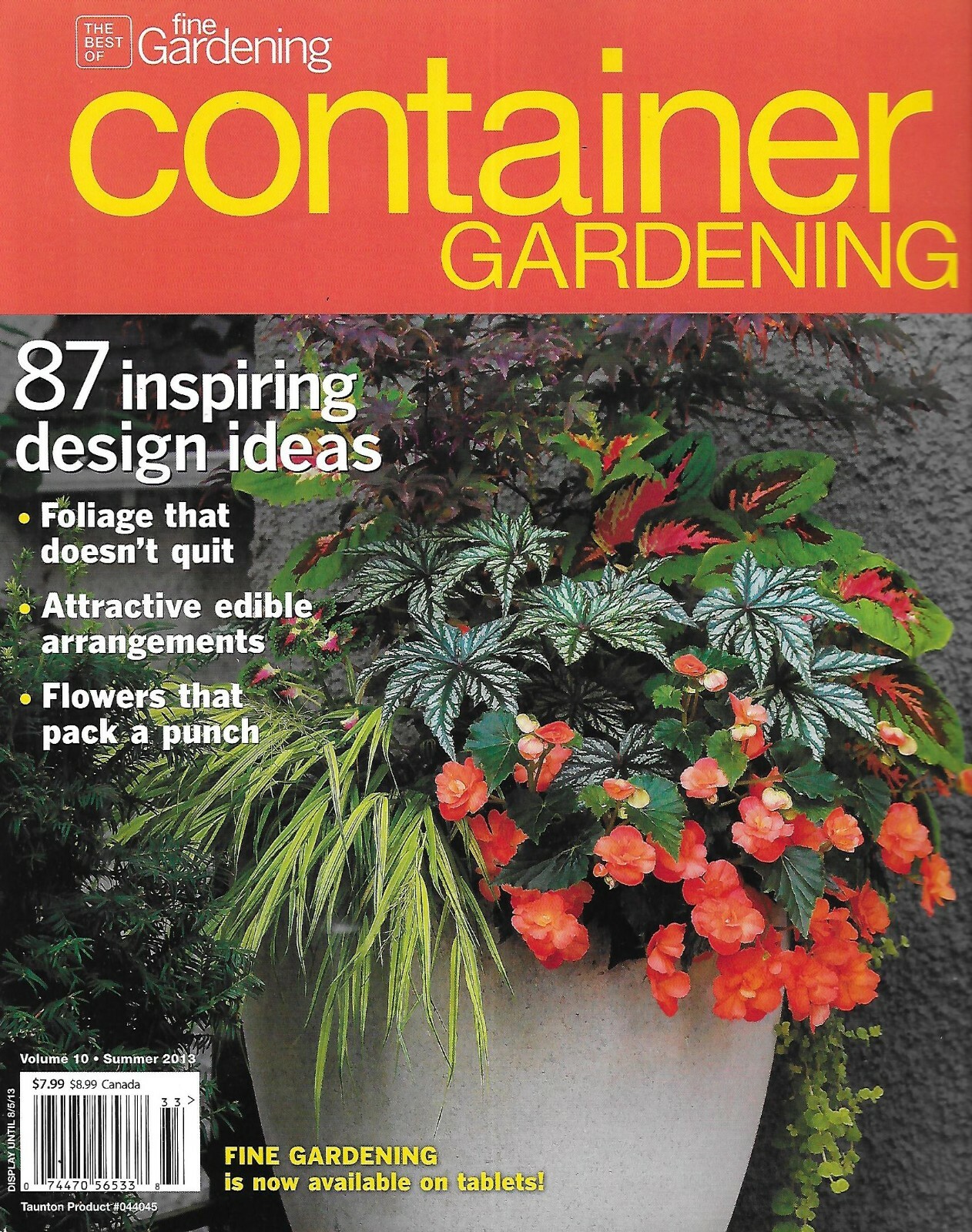 Container Gardening Magazine Design Ideas Tough Foliage Edible Arrangements 2013