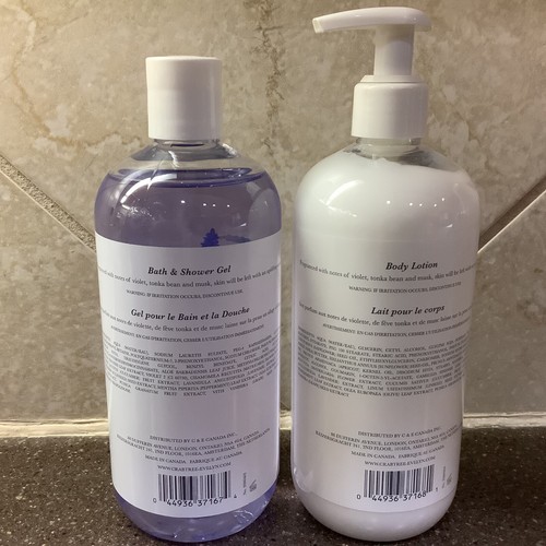 Crabtree & Evelyn LAVENDER Bath Shower Gel & Body Lotion SET OF TWO! 16.9 oz x2 - Picture 2 of 2