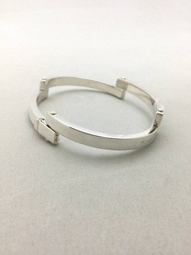 GUCCI 4-row Bangle Bracelet Silver 925 #861 - Picture 3 of 6