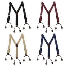 New Style Button Holes Link Men's Suspenders Adjustable Elastic Unisex Braces