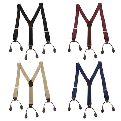 Differernt Color Adjustable Various Button Holes Link Men's Suspenders Hot Sale
