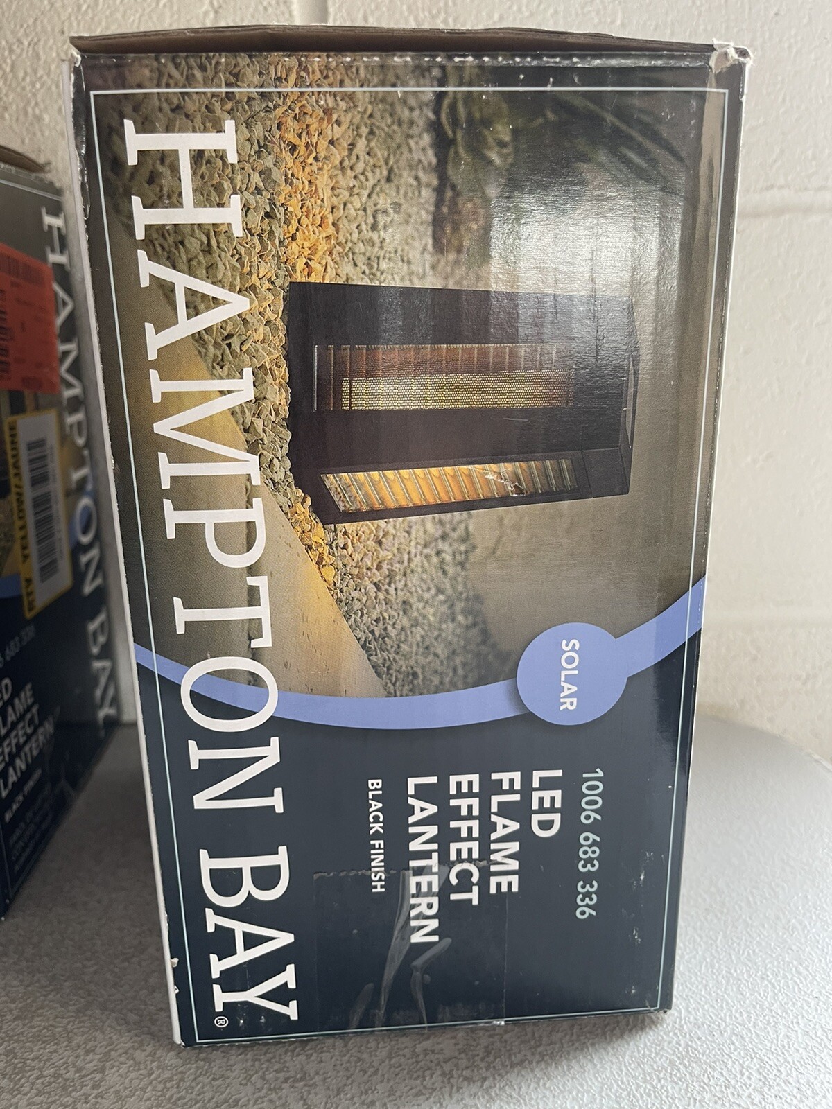 Hampton Bay Ambrose Solar 6 Lumens Matte Black Flicker Flame Path Light