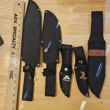 Fixed Blade Canvas Knife Sheath LOT 5 Scabbard 